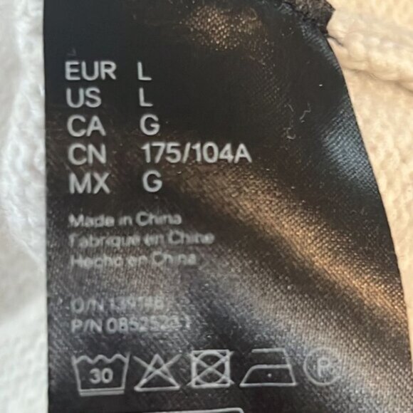 H m Cream Wool Blend Scoop Neck Sweater Size L - Picture 9 of 10